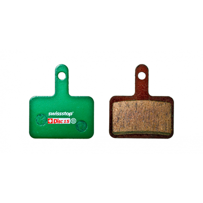 SwissStop Disc 15 Pads - Shimano M5, T6, M3 in Green