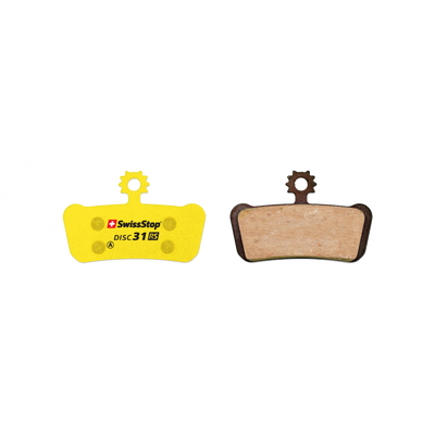 SwissStop Disc 31 Pads - SRAM MTB - G2, Guide, Level in Yellow