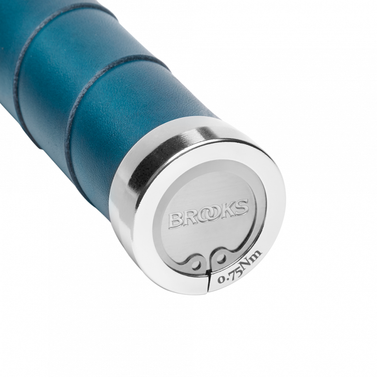 Brooks Slender Leather Grips in Teal