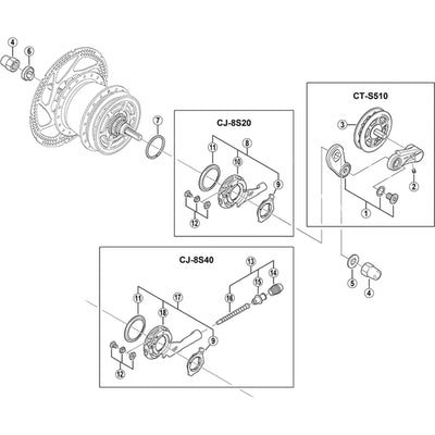 Shimano Alfine CT-S510 chain tensioner pulley unit