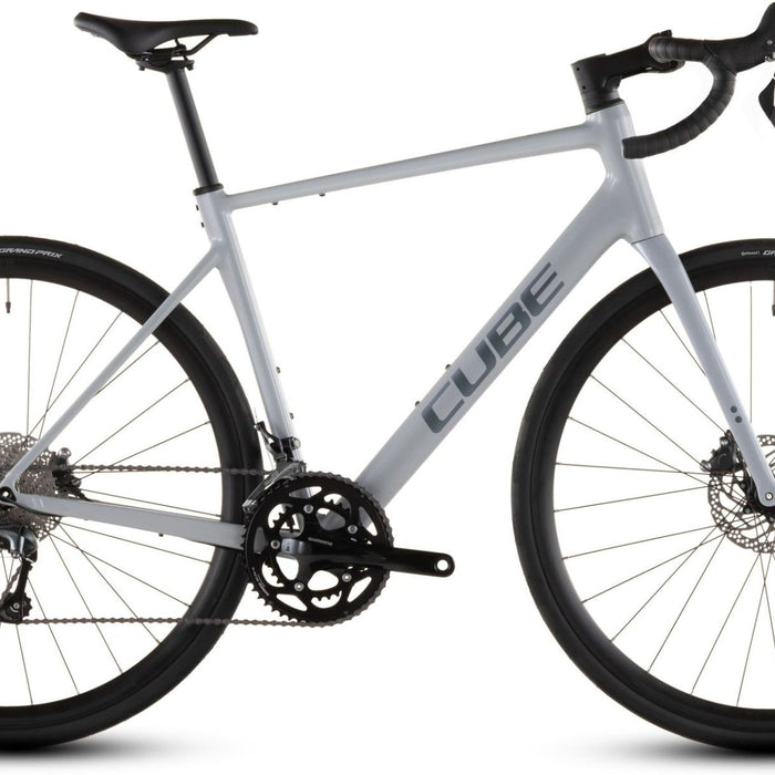 2026 Cube Cube Attain Race Road Bike In Fog Grey And Shift