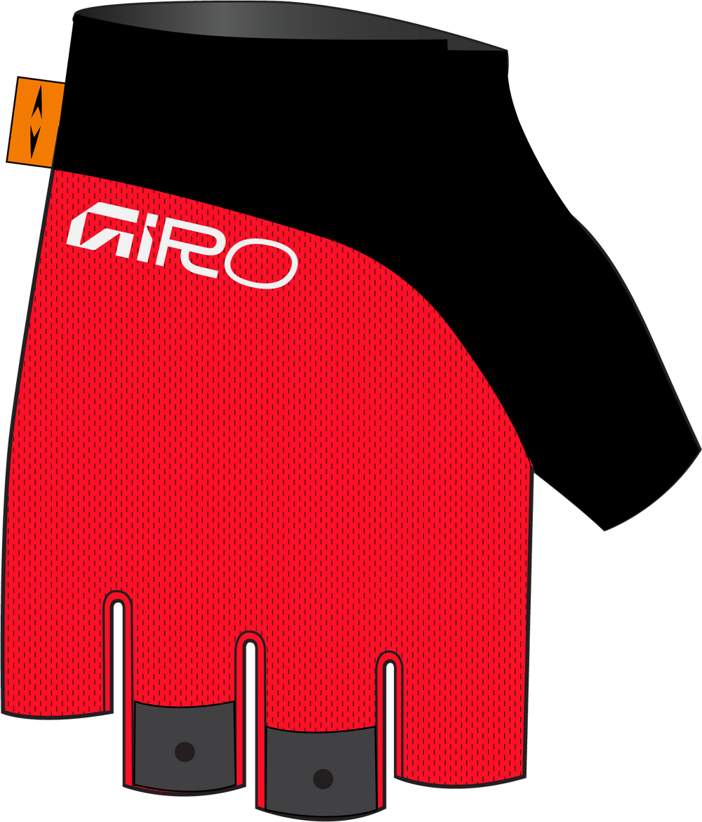 2026 GIRO Supernatural Lite Men's Road Cycling Gloves in Flame Red