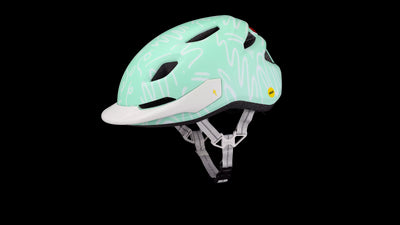 Specialized Shuffle 2 LED MIPS Kids Mountain Bike Helmet in Dune White Graphic child