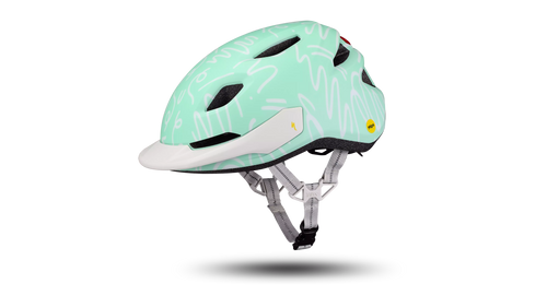 Specialized Shuffle 2 LED MIPS Kids Mountain Bike Helmet in Dune White Graphic child
