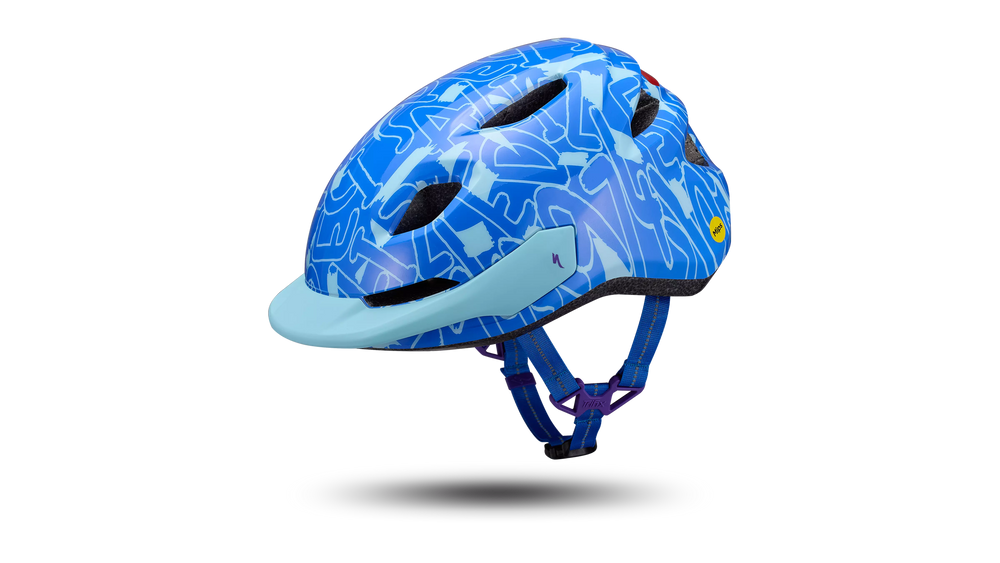 Specialized Shuffle 2 LED MIPS Kids Bike Helmet in Sky Blue Graphic