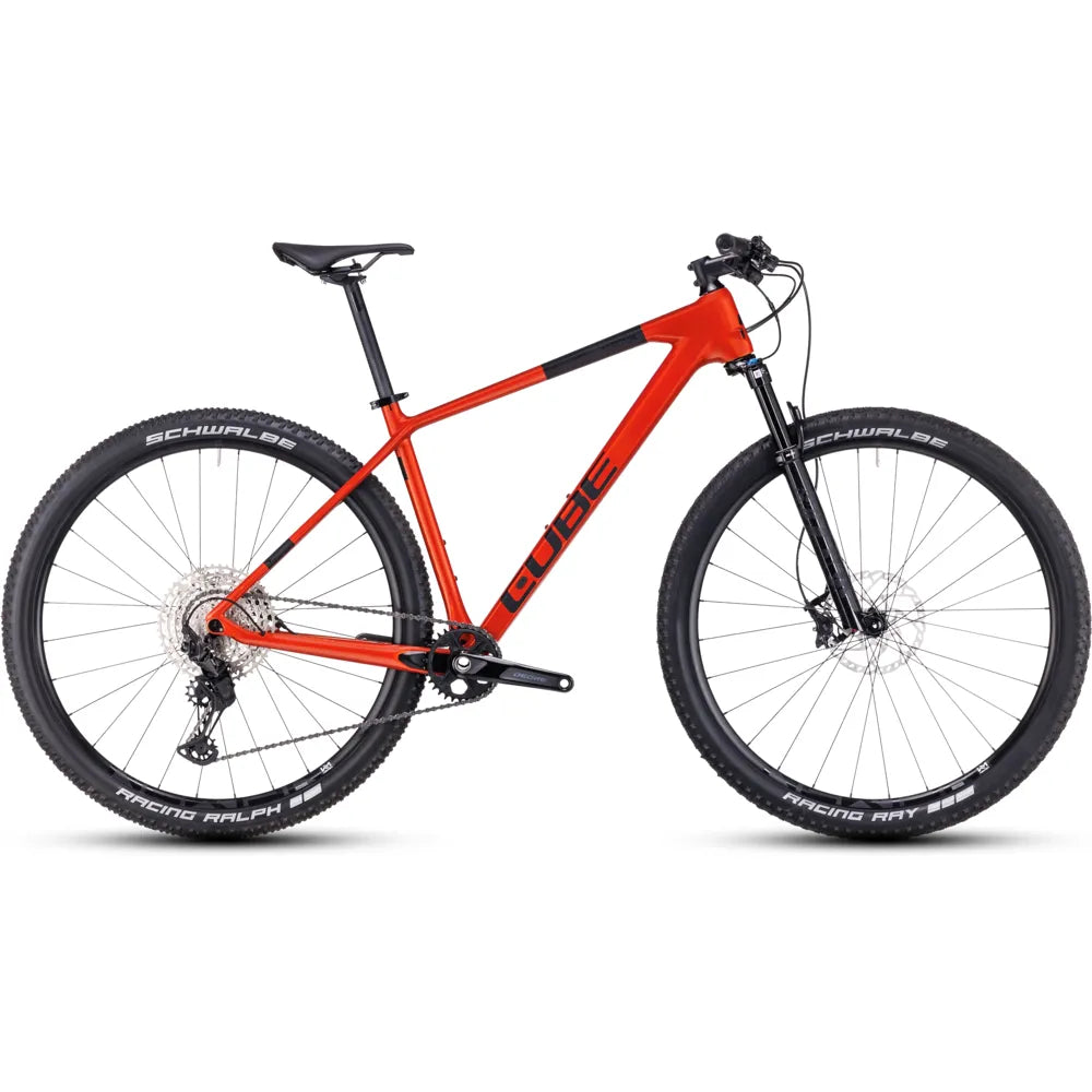 2023 Cube Reaction C:62 Race Carbon Hardtail Mountain Bike in Orange