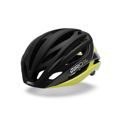 2026 GIRO Syntax Mips Unisex Road Cycling Helmet in Black/Hi Viz