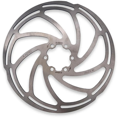 Aztec Fixed 6 Bolt Stainless Steel Brake Disc Rotor in Silver