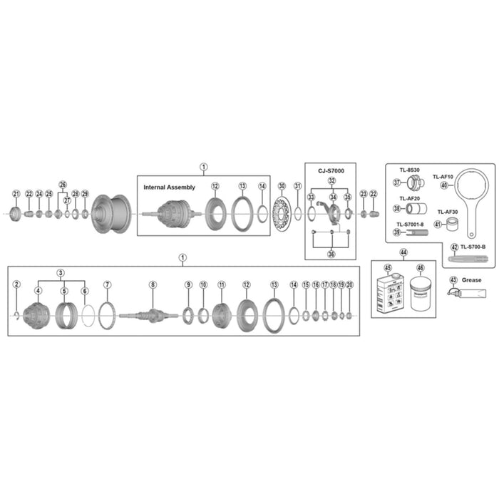 Shimano CJ-S700 inner cable fixing bolt unit