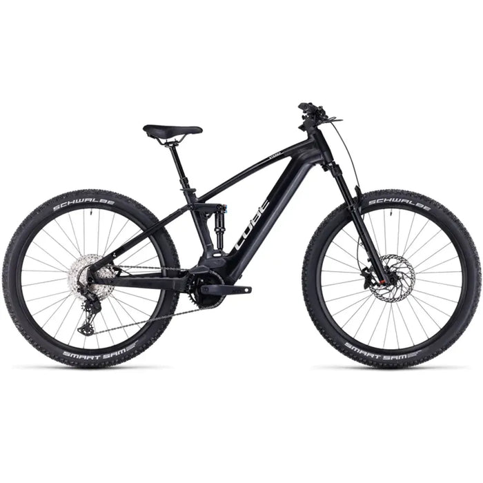 cube stereo hybrid 120 one 750 2024 2024 Cube Stereo Hybrid 120 SLX 750 Electric Mountain Bike in Black