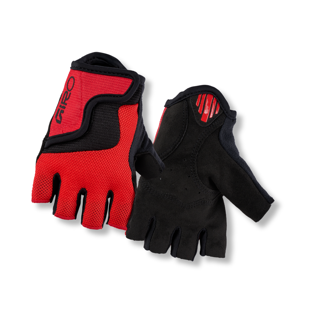 2026 GIRO Bravo Jr Men's Road Cycling Gloves in Flame Red