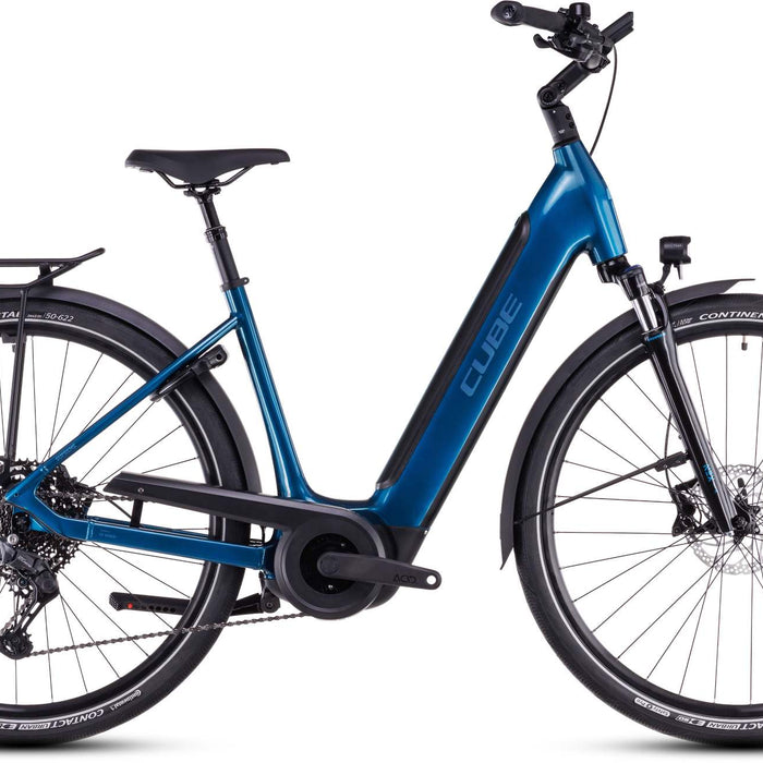 2026 Cube Cube Supreme Hybrid Pro 625 Easy Entry Electric Hybrid Bikes In Electricblue And Blue