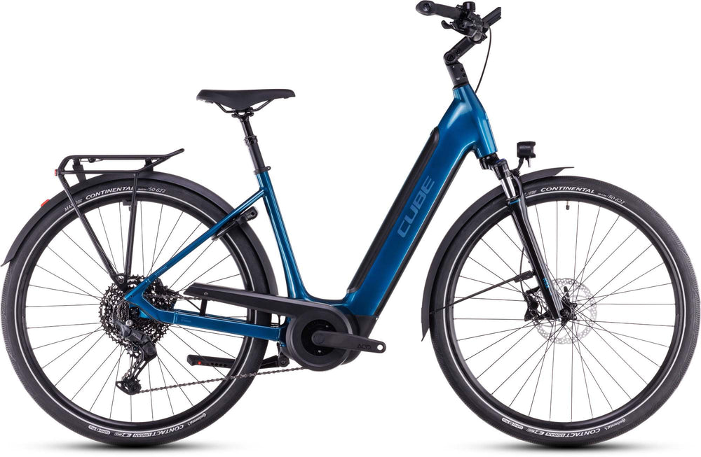 2026 Cube Cube Supreme Hybrid Pro 625 Easy Entry Electric Hybrid Bikes In Electricblue And Blue