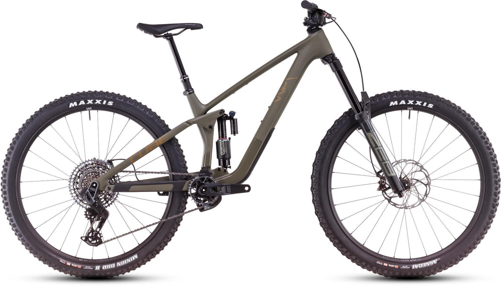 2026 Cube Cube Stereo One77 C:68X Tm 29 Full Suspension Mountain Bike In Dustyolive And Gold