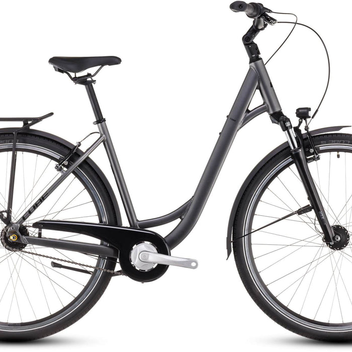 2026 Cube Cube Town One Easy Entry Hybrid Bike In Slateblack And Lunar