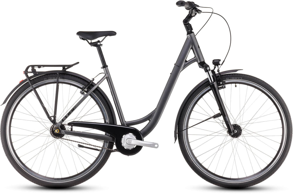 2026 Cube Cube Town One Easy Entry Hybrid Bike In Slateblack And Lunar