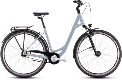 2026 Cube Cube Town One Easy Entry Hybrid Bike In Polargrey And White
