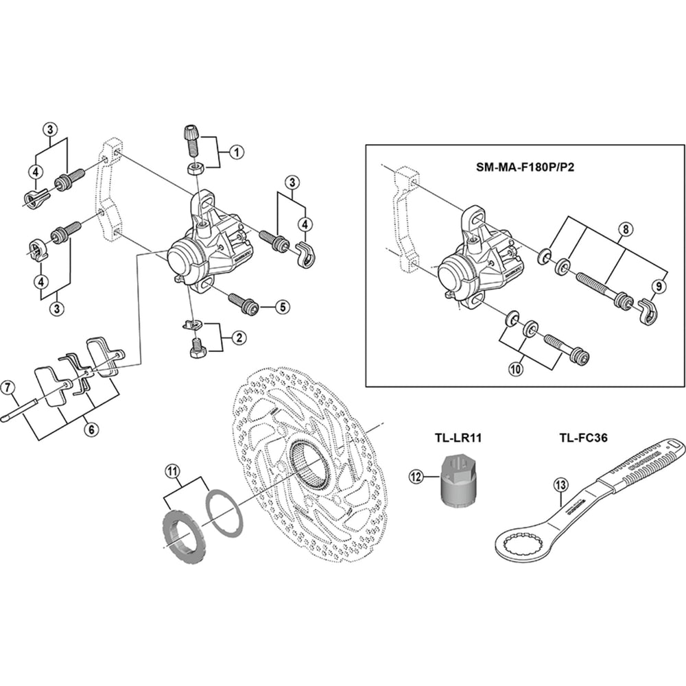 Shimano BR-M525 Split pin