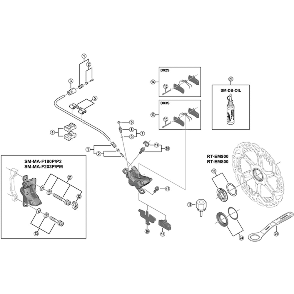 Shimano BR-M485 bleed nipple and O-ring