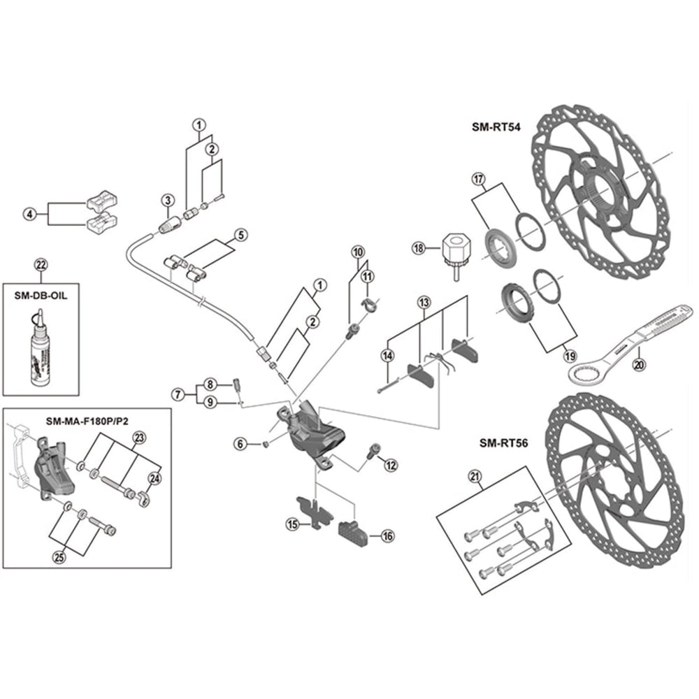 Shimano BR-M596 connecting bolt unit