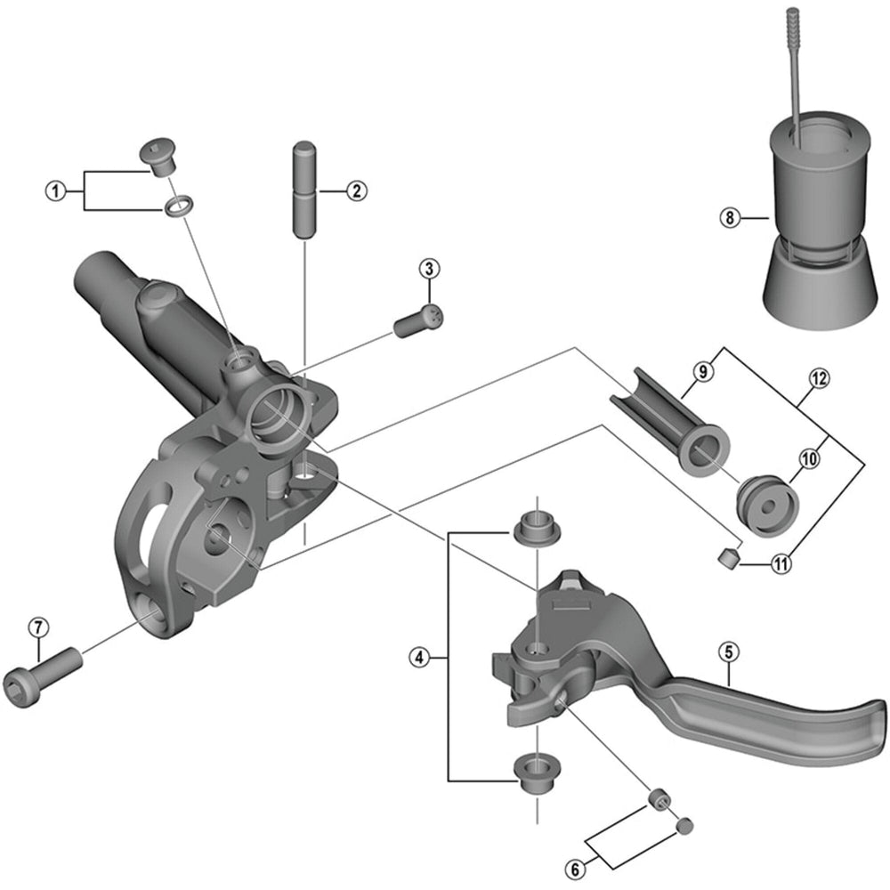 Shimano BL-M666 lever axle