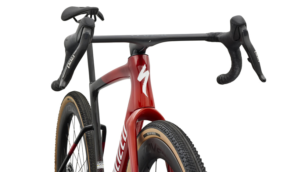 Specialized Crux 5 S-Level SRAM RED XPLR AXS Carbon Gravel Bike in Redwood Metallic/White | 2027