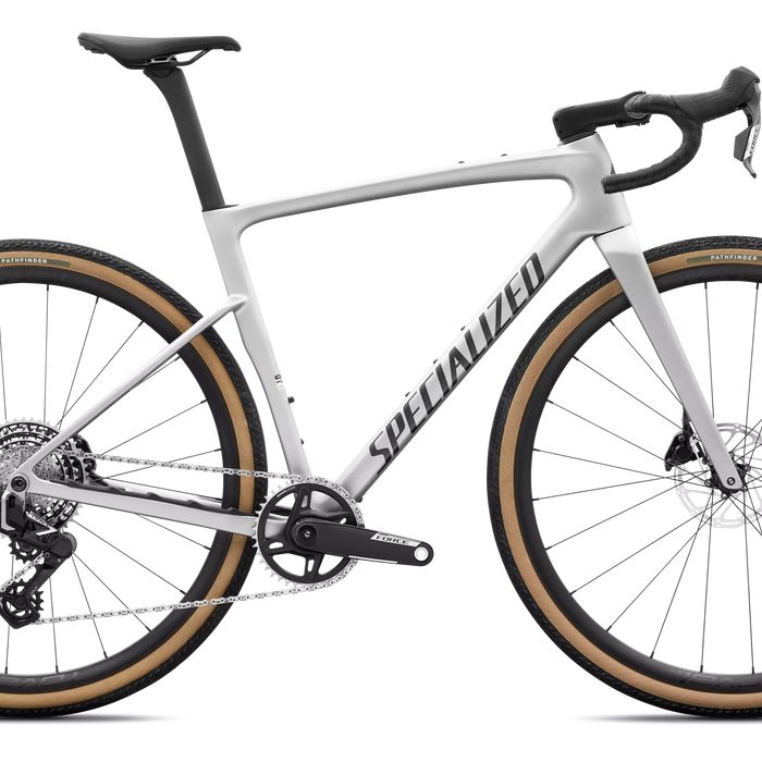 Specialized Crux 5 Expert SRAM Force XPLR Carbon Gravel Bike in Shadow Silver/Obsidian Metallic | 2027
