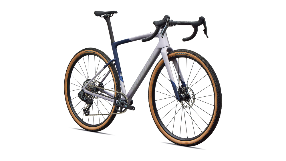Specialized Crux 5 Comp SRAM Rival XPLR Carbon Gravel Bike in Amethyst Frost/Deep Marine/Shadow Silver | 2027