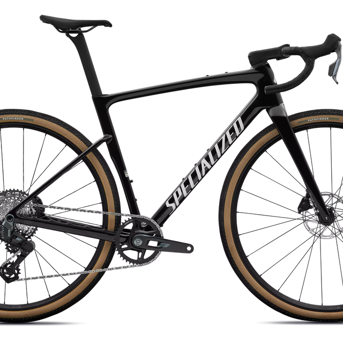 Specialized Crux 5 Comp SRAM Rival XPLR AXS Carbon Gravel Bike in Obsidian Metallic/Dune White | 2027