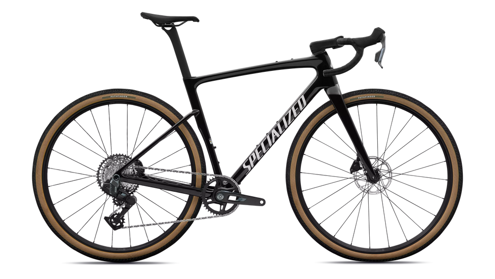 Specialized Crux 5 Comp SRAM Rival XPLR AXS Carbon Gravel Bike in Obsidian Metallic/Dune White | 2027