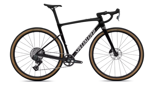 Specialized Crux 5 Comp SRAM Rival XPLR AXS Carbon Gravel Bike in Obsidian Metallic/Dune White | 2027