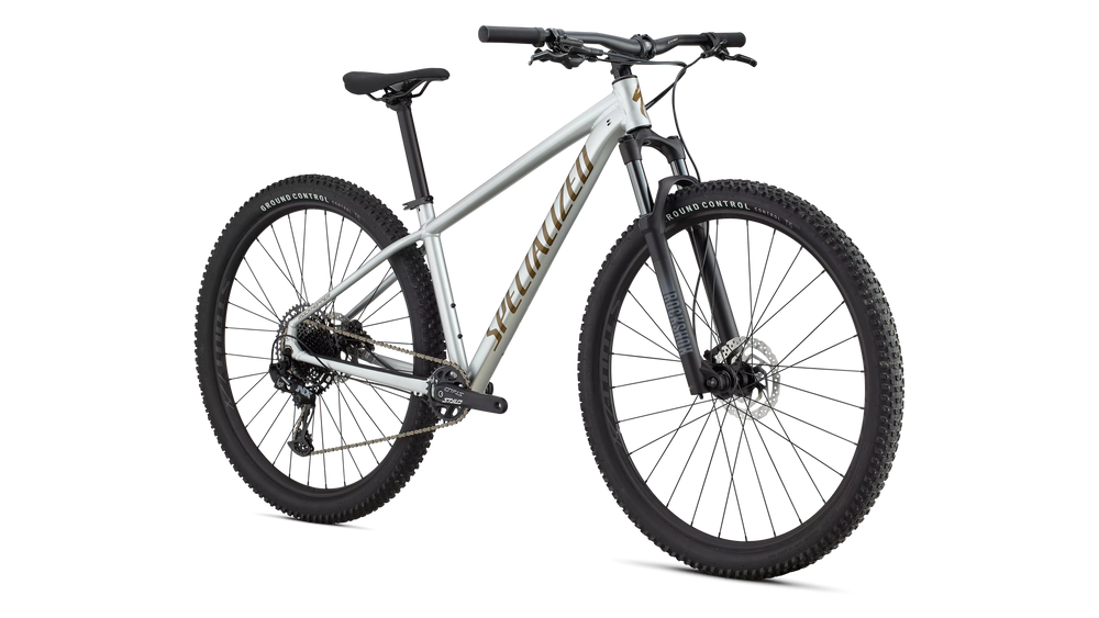 2025 Rockhopper Expert Hardtail Mountain Bike in Gloss Silver & Burnt Gold