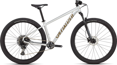 2025 Rockhopper Expert Hardtail Mountain Bike in Gloss Silver & Burnt Gold