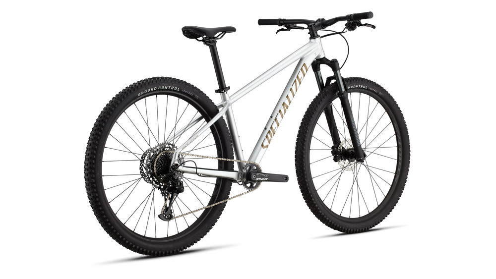 2025 Rockhopper Expert Hardtail Mountain Bike in Gloss Silver & Burnt Gold