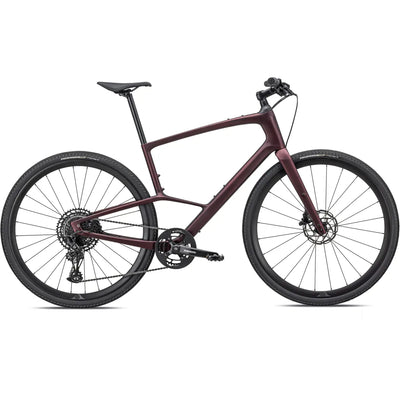 2023 Specialized Sirrus X 5.0 Carbon Hybrid Bike in Satin Red Tint