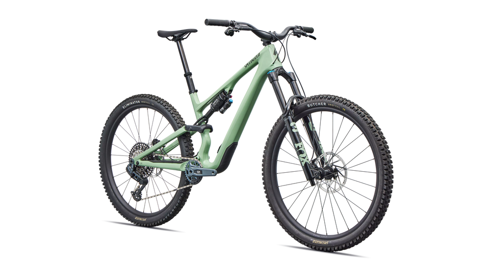 2026 Specialized Stumpjumper 15 EVO Expert AXS Full Suspension Mountain Bike in Gloss Pistachio