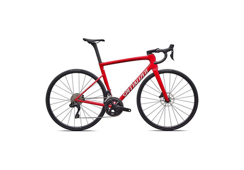 2026 Specialized Tarmac SL8 Comp - Shimano 105 Di2 Road Bike in Gloss Red Tint Over Silver Dust