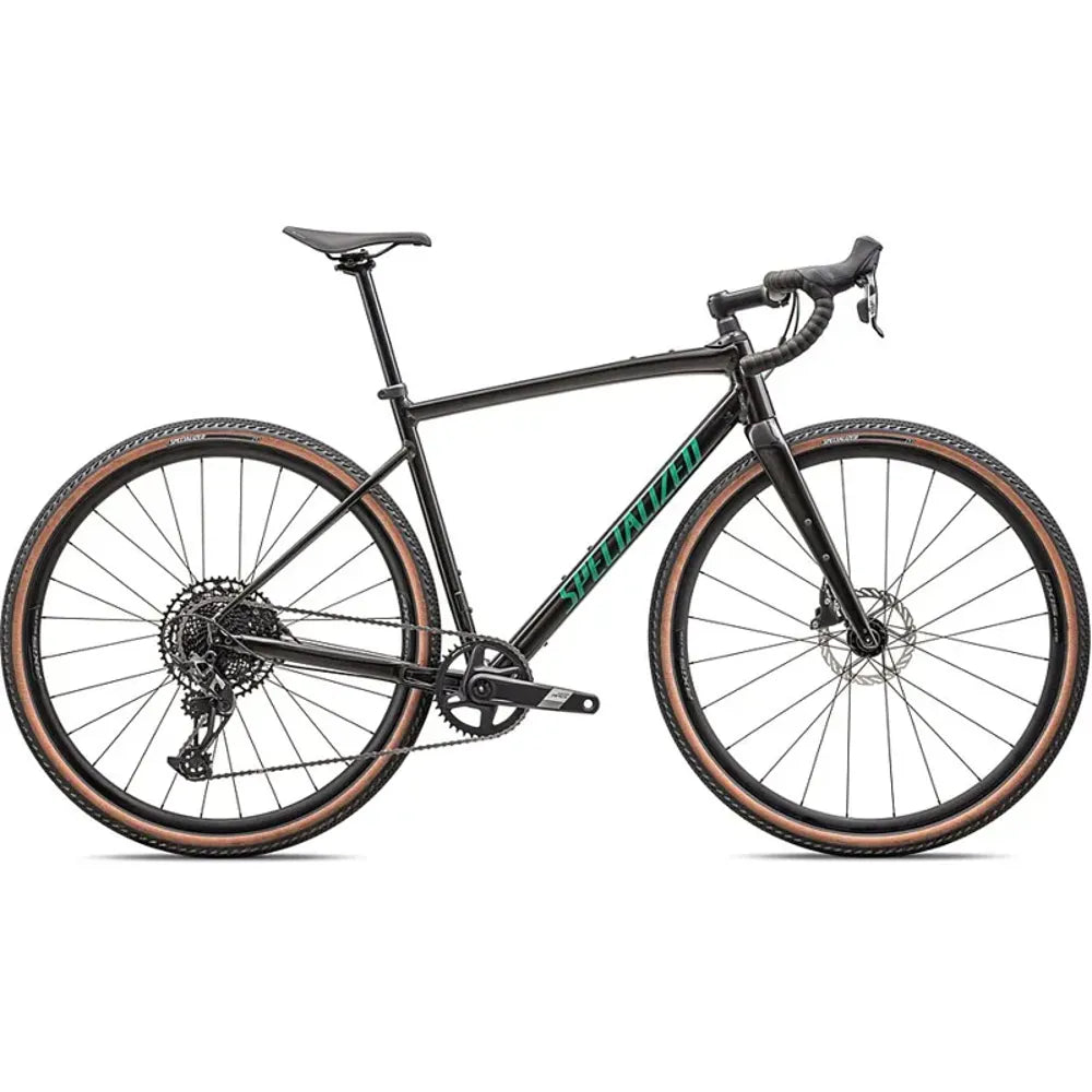 Specialized Diverge Comp E5 Gravel Bike in Metallic Obsidian/Metallic Pine Green
