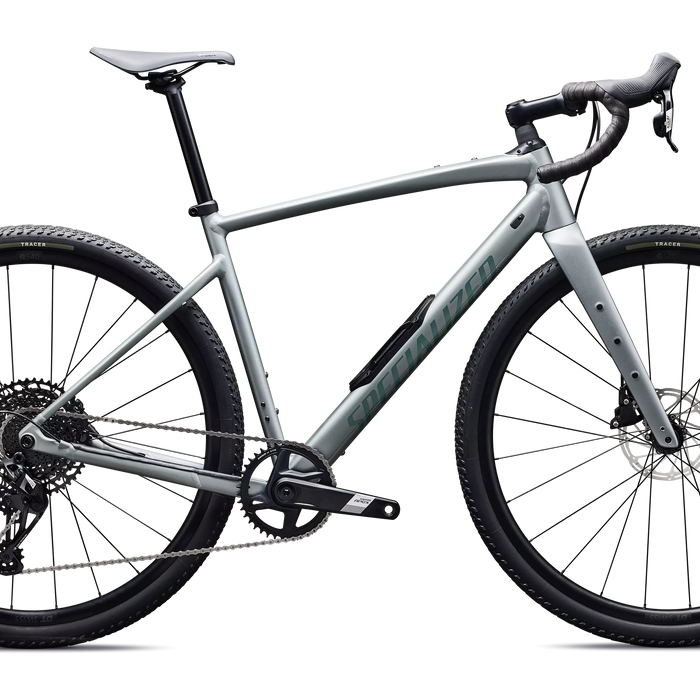 2026 Specialized Diverge 4 Comp Alloy SRAM Apex Gravel Bike in Satin Shadow Silver