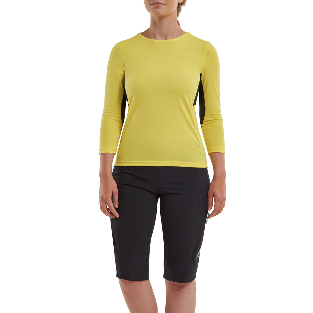 Altura Kielder Women's Lightweight 3/4 Sleeve Cycling Jersey in Yellow
