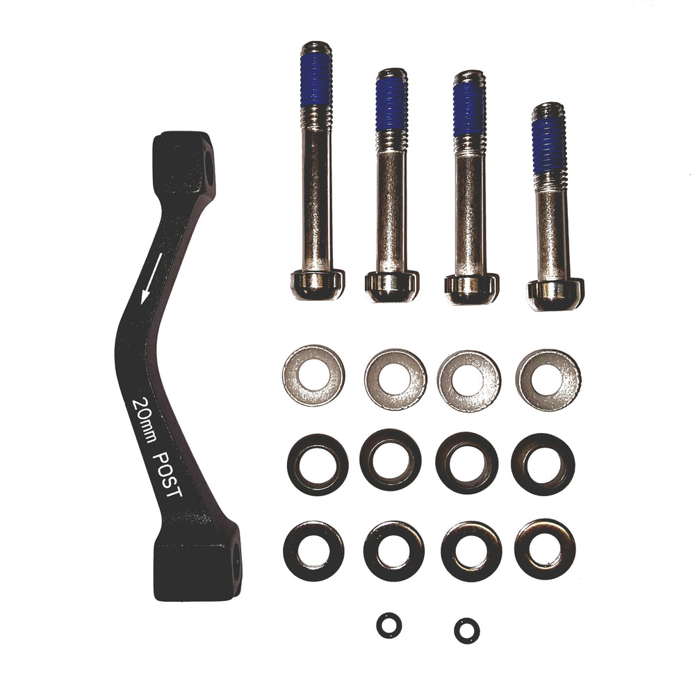 SRAM Avid Post Spacer Set - 20 S (Front 180/Rear 160) Inc. Stainless Caliper Mounting Bolts (CPS & Standard)