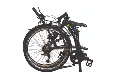 Dahon Briza D8 folding bike in Obsidian, folded
