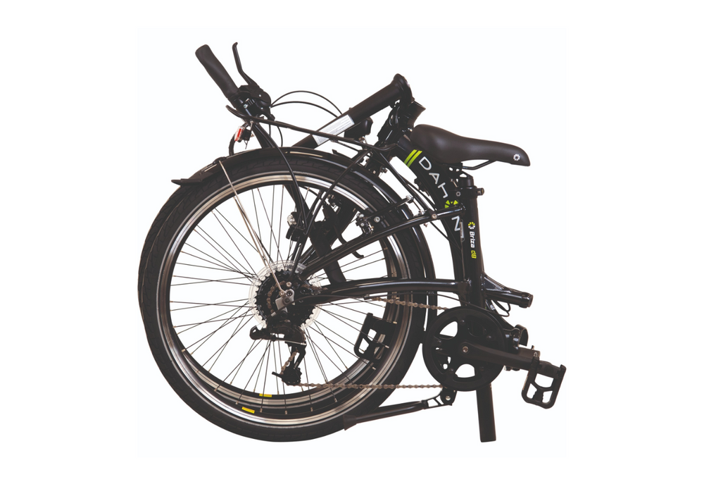 Dahon Briza D8 folding bike in Obsidian, folded