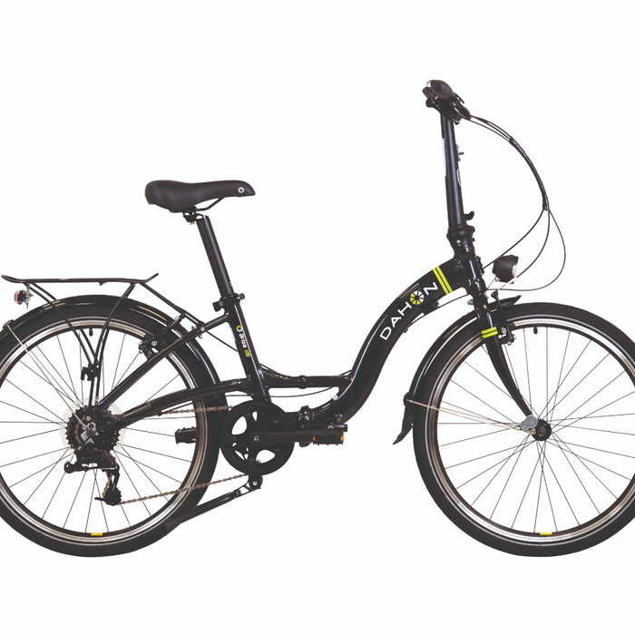 Dahon Briza D8 folding bike in Obsidian, side view