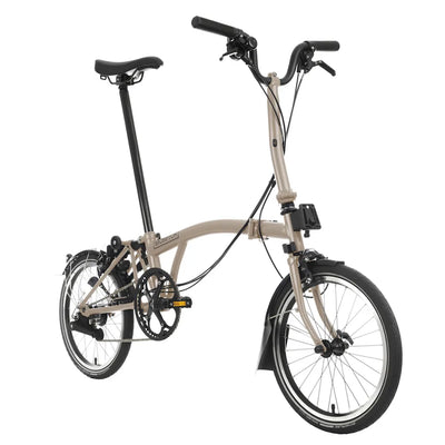 2023 Brompton C Line Explore Mid Folding Bike in Dune Sand