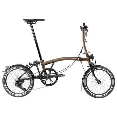 2024 Brompton P Line Urban 4-Speed Low Folding Bike in Bronze Sky