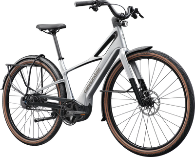 2027 Cannondale Flying V 1 Electric Hybrid Bike in Silver
