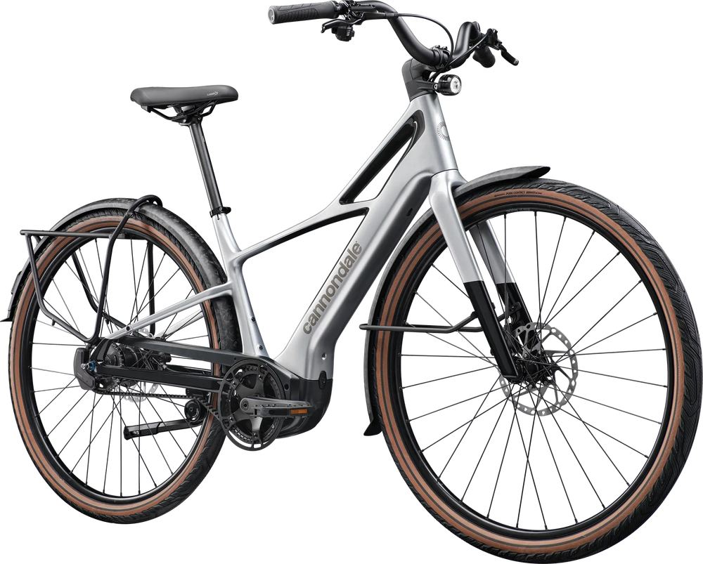 2027 Cannondale Flying V 1 Electric Hybrid Bike in Silver