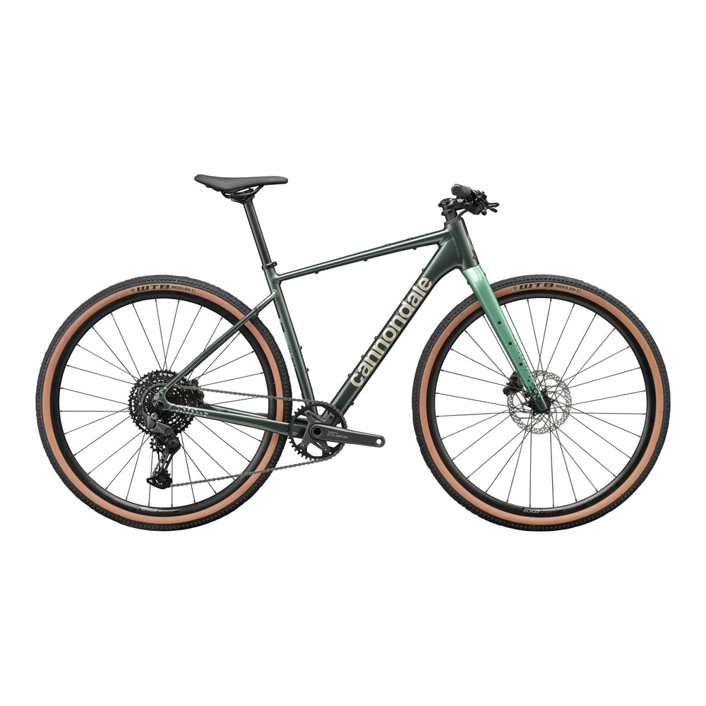 2027 Cannondale Topstone CAAD 3 CUES Flat Bar Gravel Bike in Tech Green - side view