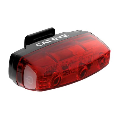 Cateye Rapid Micro Usb Rechargeable 15 Lumen Rear Bike Light in Red